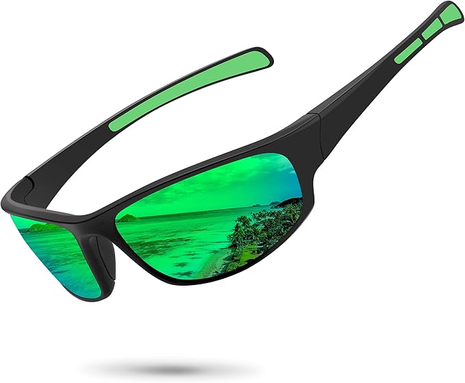 Sports Polarized Sunglasses for Men Women Wrap Around Sun Glasses Fishing Cycling Driving Running UV Protection