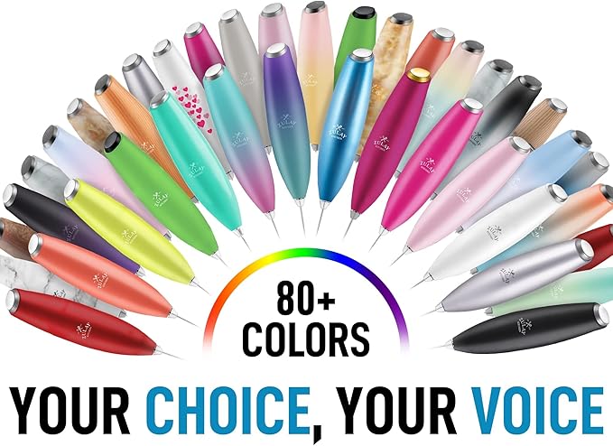 Zulay Powerful Milk Frother for Coffee with Upgraded Titanium Motor - Handheld Frother Electric Whisk, Milk Foamer, Mini Mixer & Coffee Blender Frother for Frappe, Latte, Matcha, No Stand - Lime Green