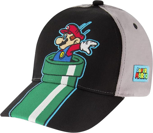 Nintendo Boys Baseball Cap, Super Mario Adjustable Kids Hat for Ages 4-7