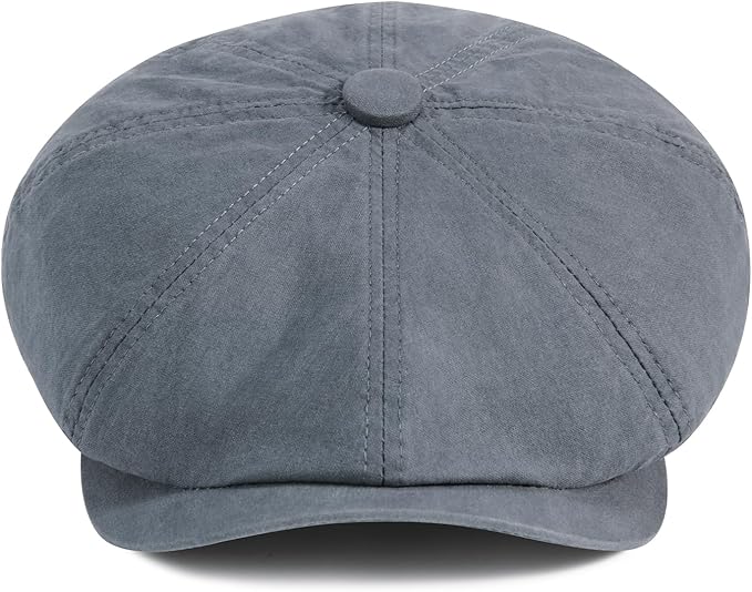 BOTVELA Men's Newsboy Gatsby Hat Cotton Vintage Flat Ivy Cabbie Cap