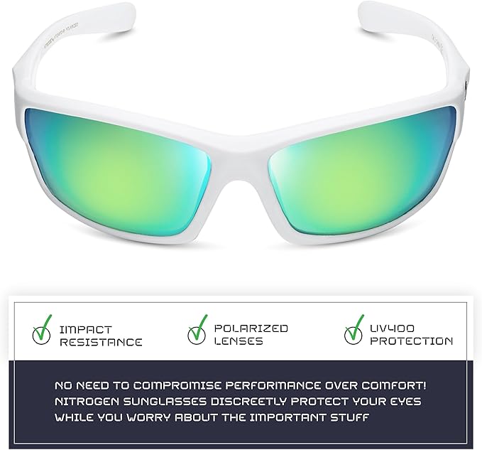 Nitrogen Polarized Wrap Around Sport Sunglasses for Men Women UV400 Driving Fishing Running Sun Glasses