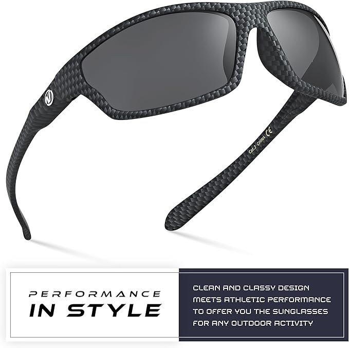 Nitrogen Polarized Wrap Around Sport Sunglasses for Men Women UV400 Driving Fishing Running Sun Glasses