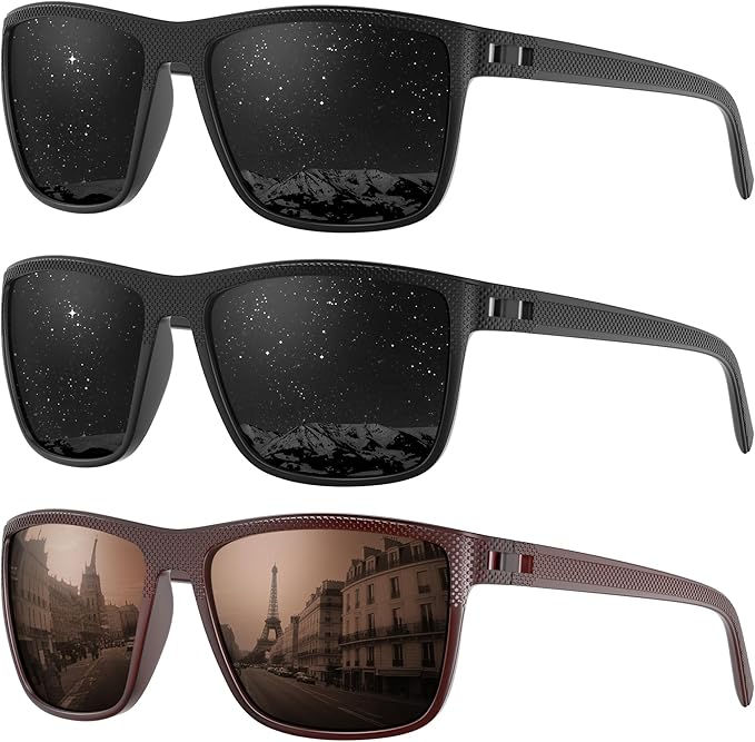 Fanshen Polarized Sports Sunglasses for Men, UV Protection Lightweight Sun Glasses for Driving Fishing Golf Cycling