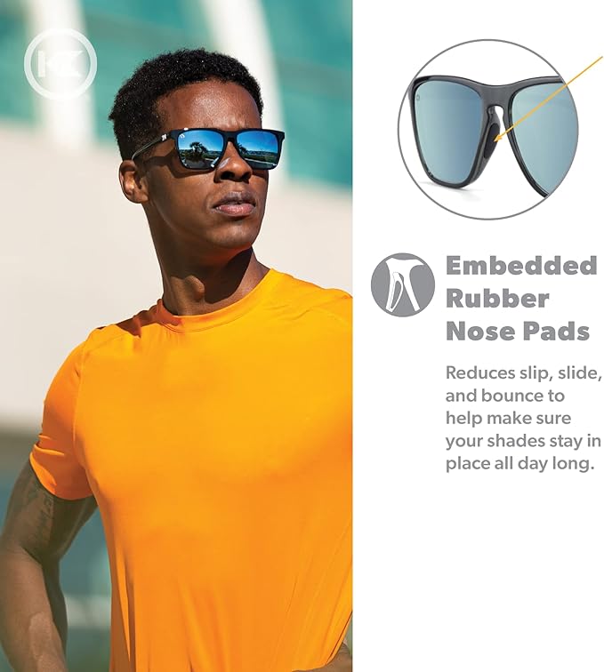 Knockaround Fast Lanes and Fast Lanes Sport Polarized Lightweight Sunglasses for Men & Women - UV400 Protection - Running