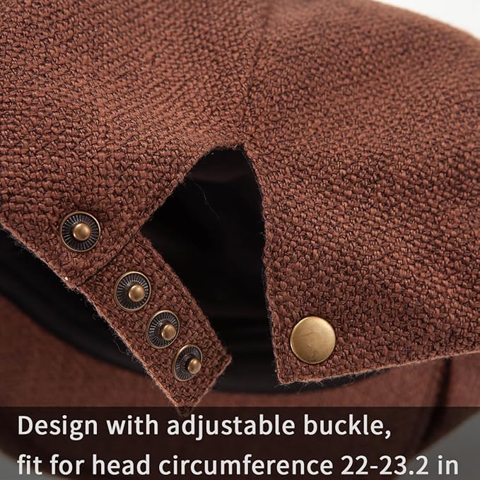 LADYBRO 2Pack Unisex Flat Cap Newsboy Hats for Men Women, Summer Casual Adjustable