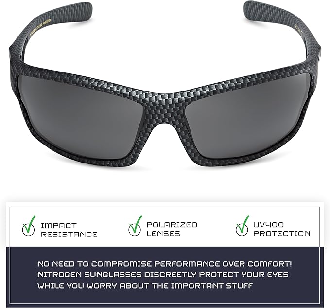 Nitrogen Polarized Wrap Around Sport Sunglasses for Men Women UV400 Driving Fishing Running Sun Glasses