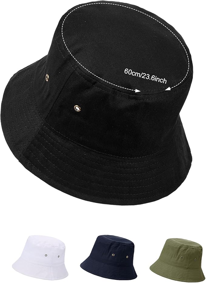 4 Pieces Bucket Hat Sun Packable Travel Beach Fishing Hat for Men Women