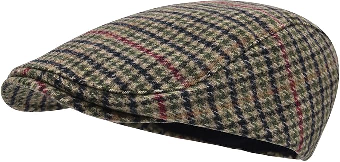 STARANCE Men's Flat Cap Wool Tweed Driving Irish Newsboy Hat