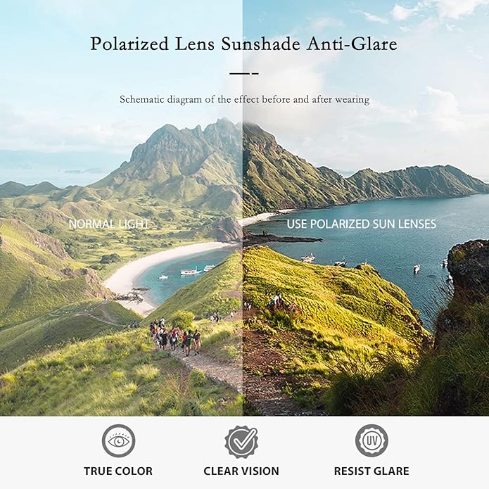 WISTON Sports Polarized Sunglasses for Men Women Tr90 Rimless Frame for Running Fishing Baseball Driving W8001