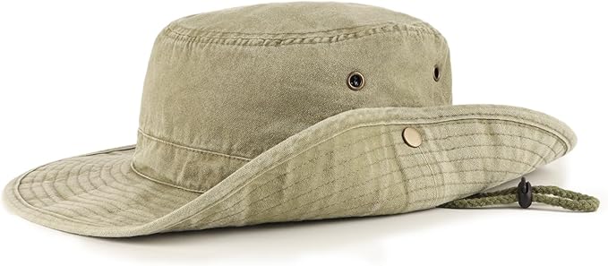 Zylioo XXL Boonie Sun Hats Washed,Oversized Wide Floppy Brim Hiking Hat for Big Heads,Large Cooling Hats with Chin Strap