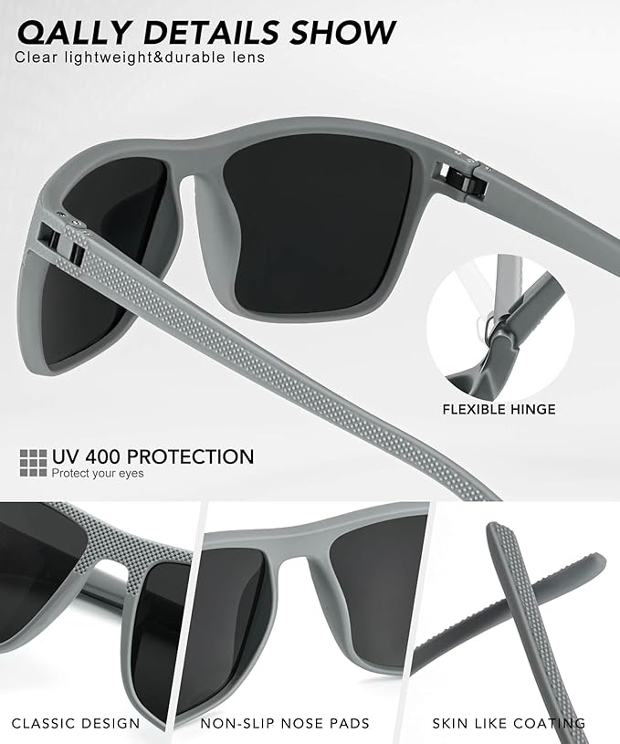 Polarized Sunglasses Men, Mens Sunglasses Polarized UV protection Lightweight Sun Glasses for Driving Fishing Golf