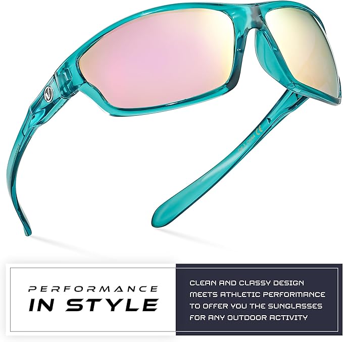 Nitrogen Polarized Wrap Around Sport Sunglasses for Men Women UV400 Driving Fishing Running Sun Glasses