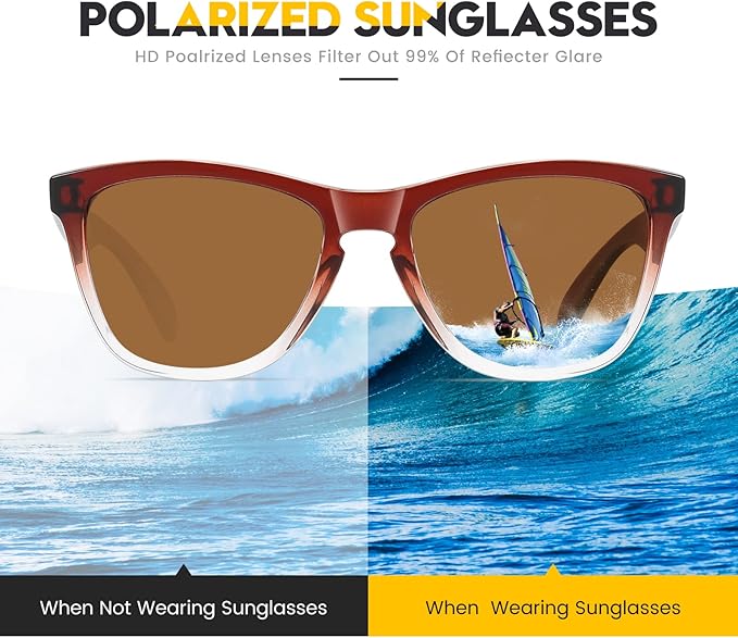 Sunglasses Womens Polarized Sunglasses for Mens Womens Retro Mirror Lens for Driving Fishing UV400 Protection