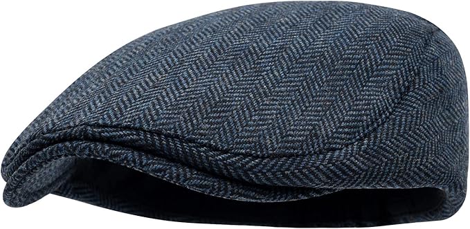 STARANCE Men's Flat Cap Wool Tweed Driving Irish Newsboy Hat