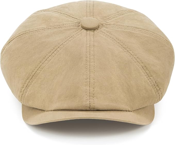 BOTVELA Men's Newsboy Gatsby Hat Cotton Vintage Flat Ivy Cabbie Cap