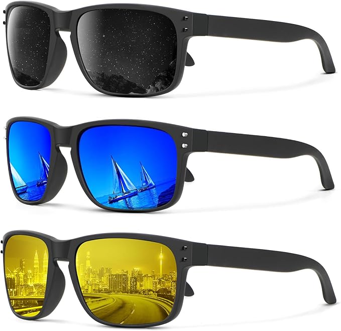 KALIYADI Polarized Sunglasses for Men and Women Vintage Style Sun Glasses for Fishing Running Driving with UV Protection