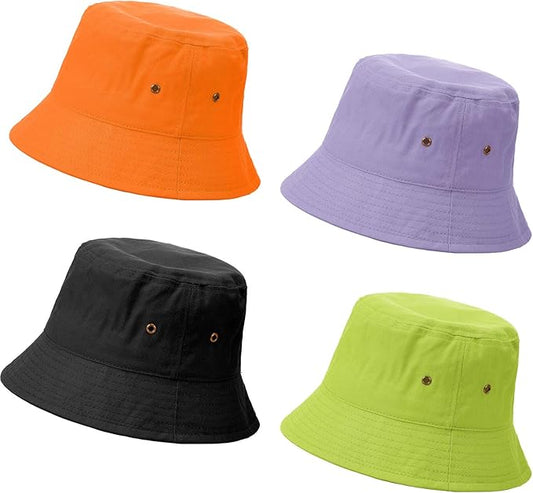 4 Pieces Bucket Hat Sun Packable Travel Beach Fishing Hat for Men Women