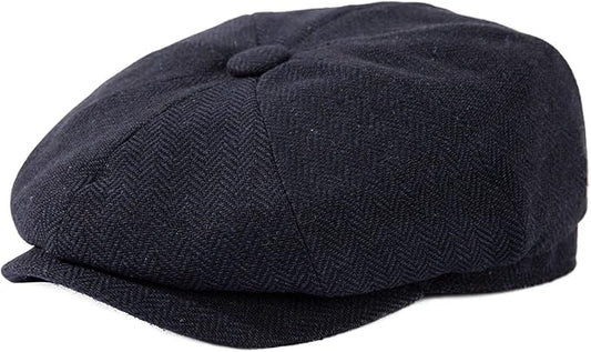TOP-EX L/XL/XXL Wool Tweed Newsboy Cap for Men Paperboy Warm Winter Hat Vintage Flat Ivy Cabbie Gatsby Cap