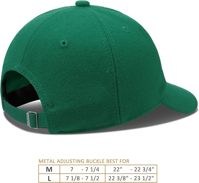 GADIEMKENSD Unstructured Wool Baseball Caps Winter Warm Hat Adjustable