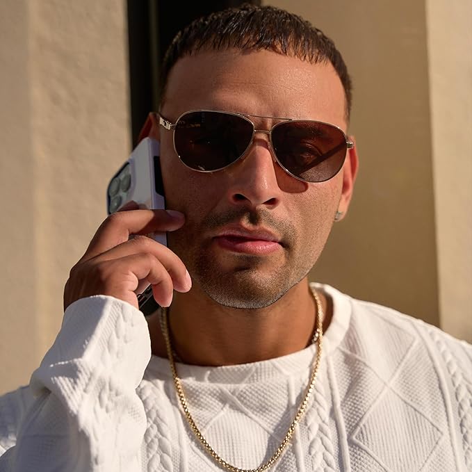 ZENOTTIC Polarized Aviator Sunglasses for Men Carbon Fiber Temple Pilot Sun Glasses with Mirrored Lens UV Protection