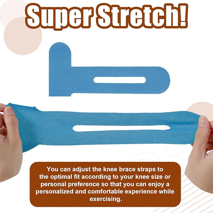 10Pcs Kinesiology Tape for Knees,Athletic Tape,Waterproof & Breathable Kinesio Tape,Elastic Sports Tape for Knee Pain Relief,Kinesiology Tape Precut,Knee Tape,Muscle Tape for Knee Support (Blue)