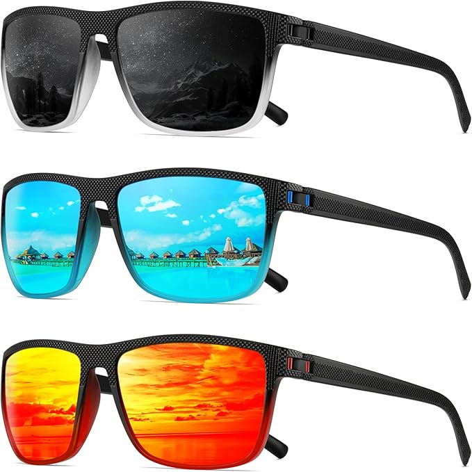 Polarized Sunglasses Men, Mens Sunglasses Polarized UV protection Lightweight Sun Glasses for Driving Fishing Golf