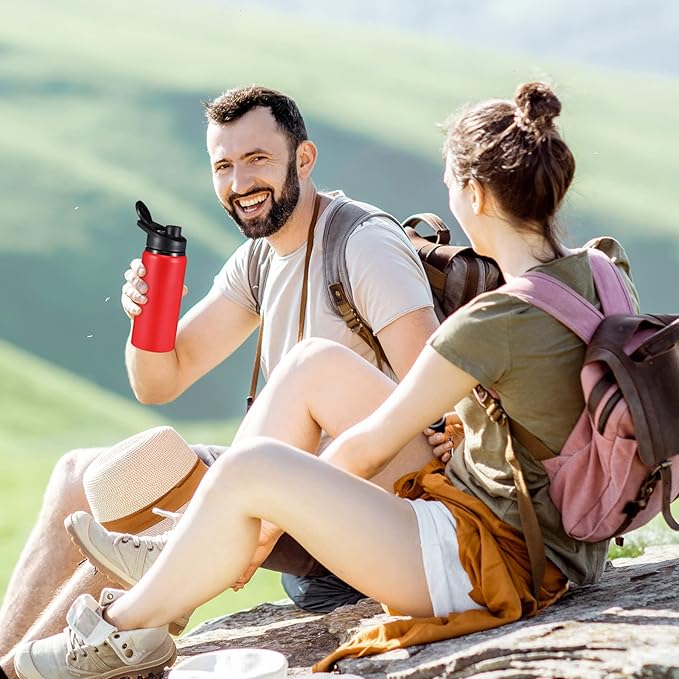 CHENGU Water Bottle Bulk 20 oz Aluminum Reusable Bottles Lightweight Snap Lid Water Cups Easy Carry Leak Proof Travel Tumbler for Gym Sports Camping Hiking Fishing