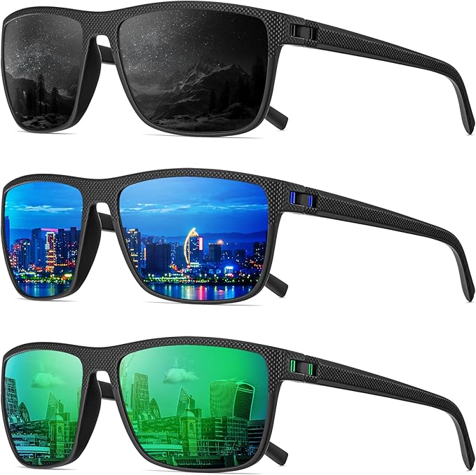 Polarized Sunglasses Men, Mens Sunglasses Polarized UV protection Lightweight Sun Glasses for Driving Fishing Golf