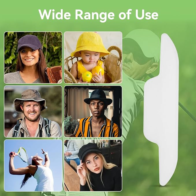 30Pcs Hat Sweat Liner for Baseball Cap, Absorbent Sweat Pads for Hats, Golf Hat Sweat Band Protector for Men & Women (White)