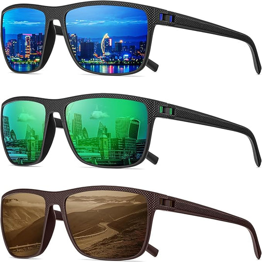 Polarized Sunglasses Men, Mens Sunglasses Polarized UV protection Lightweight Sun Glasses for Driving Fishing Golf