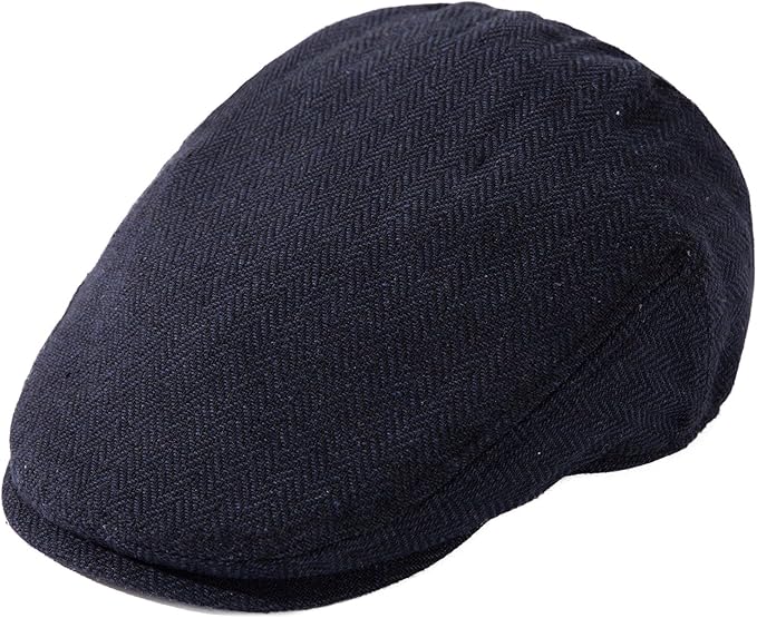 TOP-EX XL/XXL Wool Tweed Newsboy Flat Cap for Men Winter Fashion Ivy Cap Gatsby Golf Hat Satin Lined