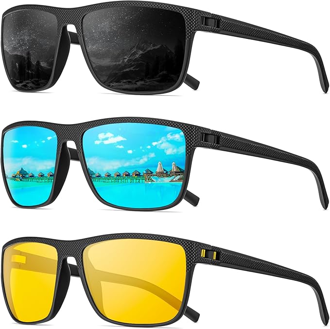 Polarized Sunglasses Men, Mens Sunglasses Polarized UV protection Lightweight Sun Glasses for Driving Fishing Golf