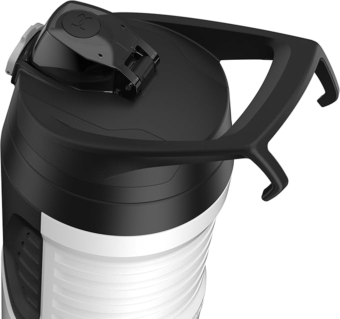 Under Armour 32 oz Insulated Water Bottles - Sports Water Jug with Fence Hook, Leak Resistant for Baseball, Football & More, 32 oz Insulated, White/Black