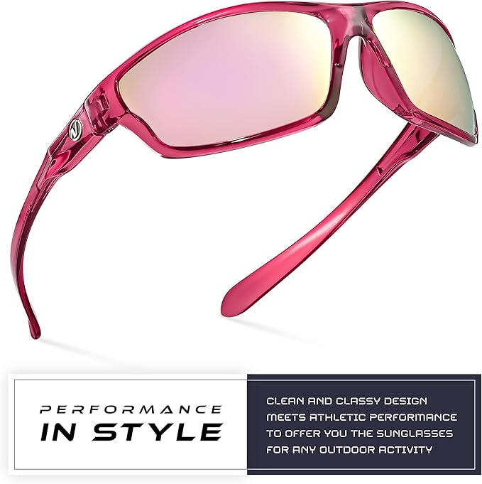 Nitrogen Polarized Wrap Around Sport Sunglasses for Men Women UV400 Driving Fishing Running Sun Glasses