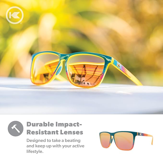Knockaround Fast Lanes and Fast Lanes Sport Polarized Lightweight Sunglasses for Men & Women - UV400 Protection - Running