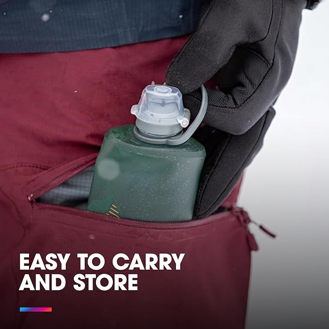 HydraPak Stow Collapsible Water Bottle – 350ml, 500ml, 1L – Ultralight, Leak-Proof, BPA-Free, Filter Compatible Travel & Hiking Flask