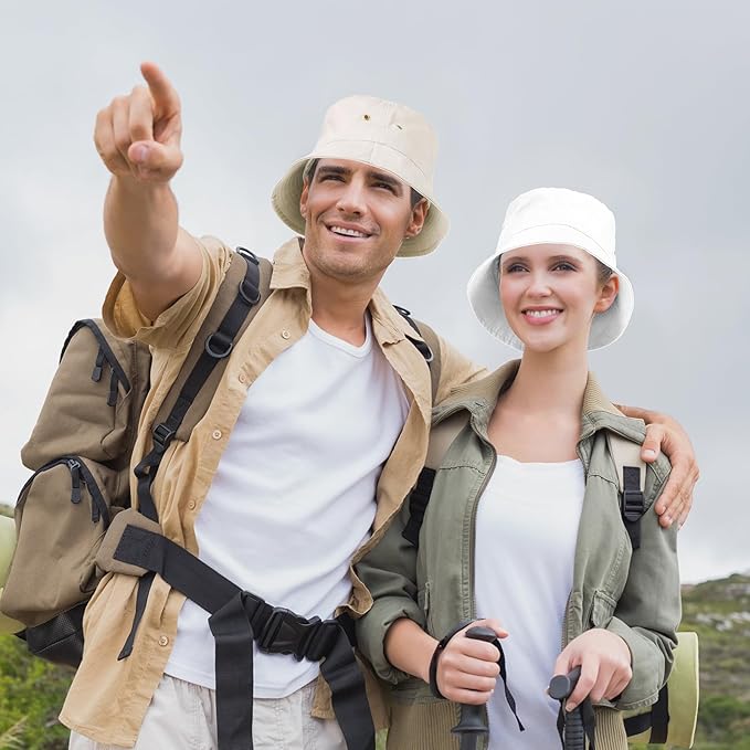 4 Pieces Bucket Hat Sun Packable Travel Beach Fishing Hat for Men Women