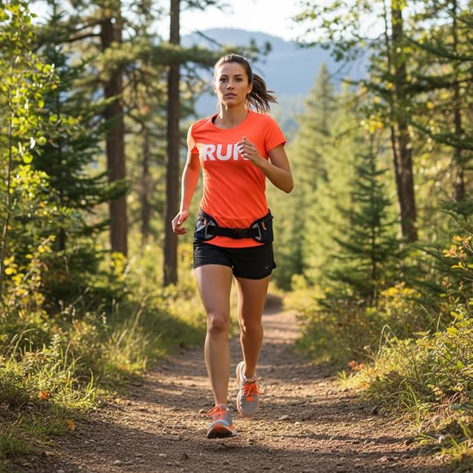 Orange Mud Gearhead Running Belt – Ultra-Light No-Bounce Running Waist Pack with Dual Zippered Pockets, Adjustable Fit, Breathable Mesh, Reflective Trim