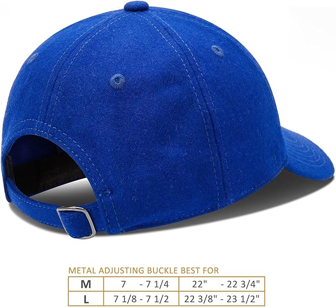 GADIEMKENSD Unstructured Wool Baseball Caps Winter Warm Hat Adjustable