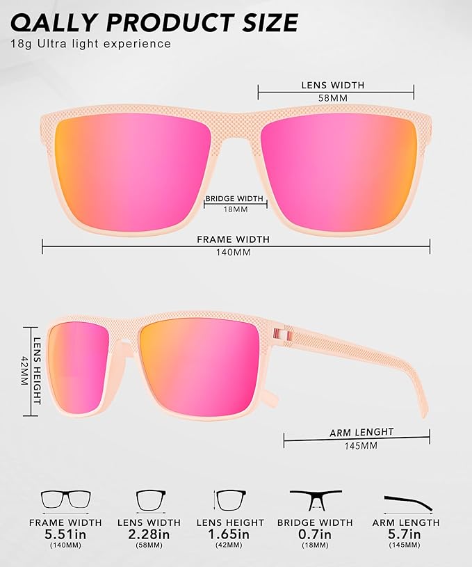 Polarized Sunglasses Men, Mens Sunglasses Polarized UV protection Lightweight Sun Glasses for Driving Fishing Golf