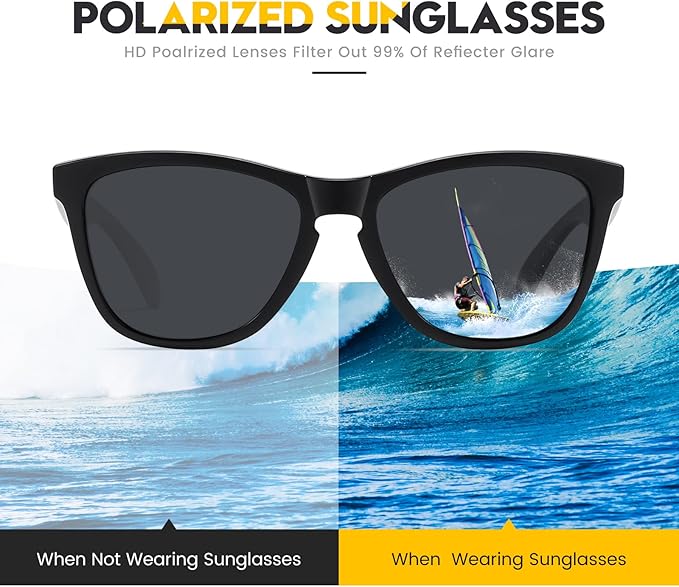 Sunglasses Womens Polarized Sunglasses for Mens Womens Retro Mirror Lens for Driving Fishing UV400 Protection