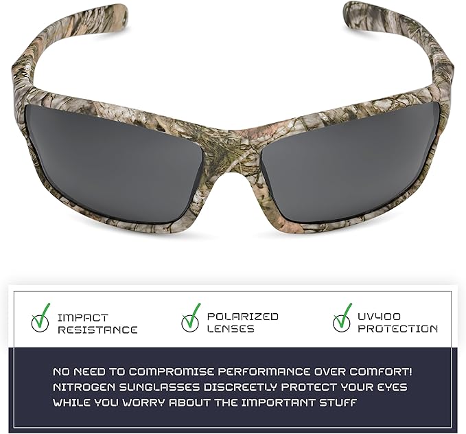 Nitrogen Polarized Wrap Around Sport Sunglasses for Men Women UV400 Driving Fishing Running Sun Glasses