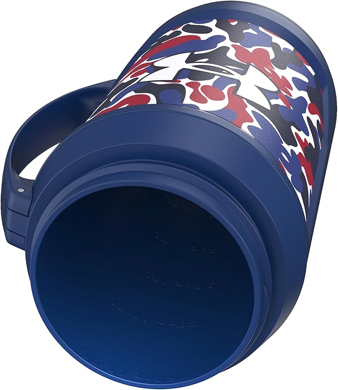 Under Armour Half Gallon Water Bottle Insulated, 64oz Insulated Water Bottle with Handle, Fence Hook, Leak Resistant, for Baseball, Football & More, Royal Hypercamo