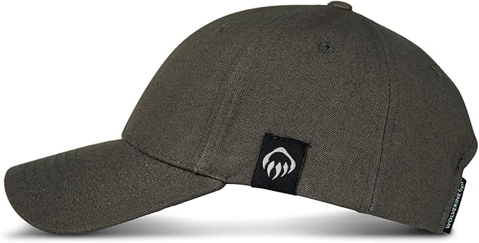 Wolverine Work Hat | Adjustable | Rugged | Durable | Comfort | Workwear | Cotton Canvas, Claw Label-Black Olive