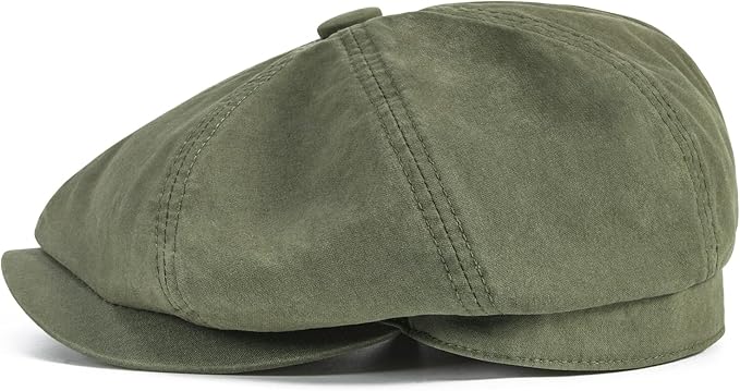 BOTVELA Men's Newsboy Gatsby Hat Cotton Vintage Flat Ivy Cabbie Cap