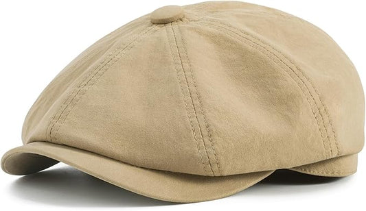 BOTVELA Men's Newsboy Gatsby Hat Cotton Vintage Flat Ivy Cabbie Cap