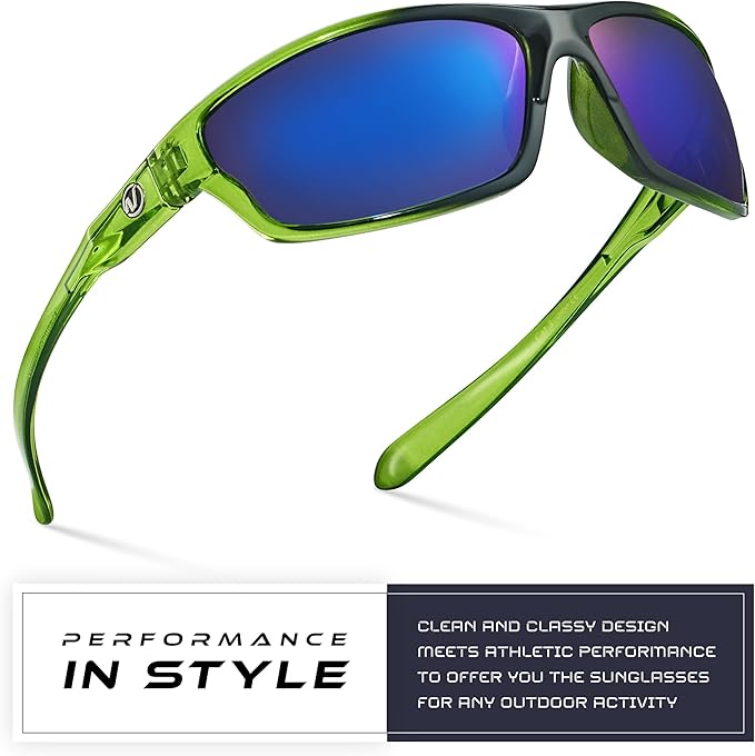 Nitrogen Polarized Wrap Around Sport Sunglasses for Men Women UV400 Driving Fishing Running Sun Glasses