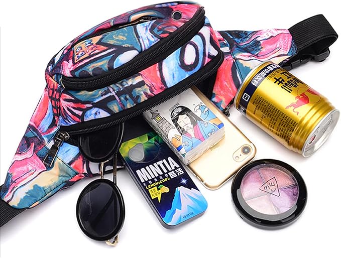 DAITET Crossbody Fanny Pack for Men&Women,Large Waist Bag & Hip Bum Bag with Adjustable Strap for Outdoors Workout Traveling Casual Running Hiking Cycling