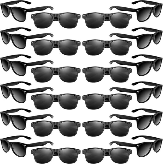 ASTARON Black Sunglasses Bulk, 6/12/24/48 Pack Sunglasses Party Favors for Summer Beach Pool Birthday Wedding Party Supplies