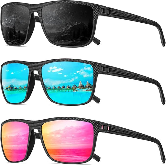 Polarized Sunglasses Men, Mens Sunglasses Polarized UV protection Lightweight Sun Glasses for Driving Fishing Golf